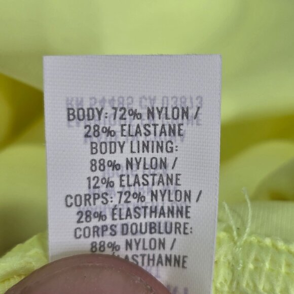 Womens Aerie Chill High Waisted Neon Yellow Leggings Nylon Stretch Size S Short - Picture 5 of 12